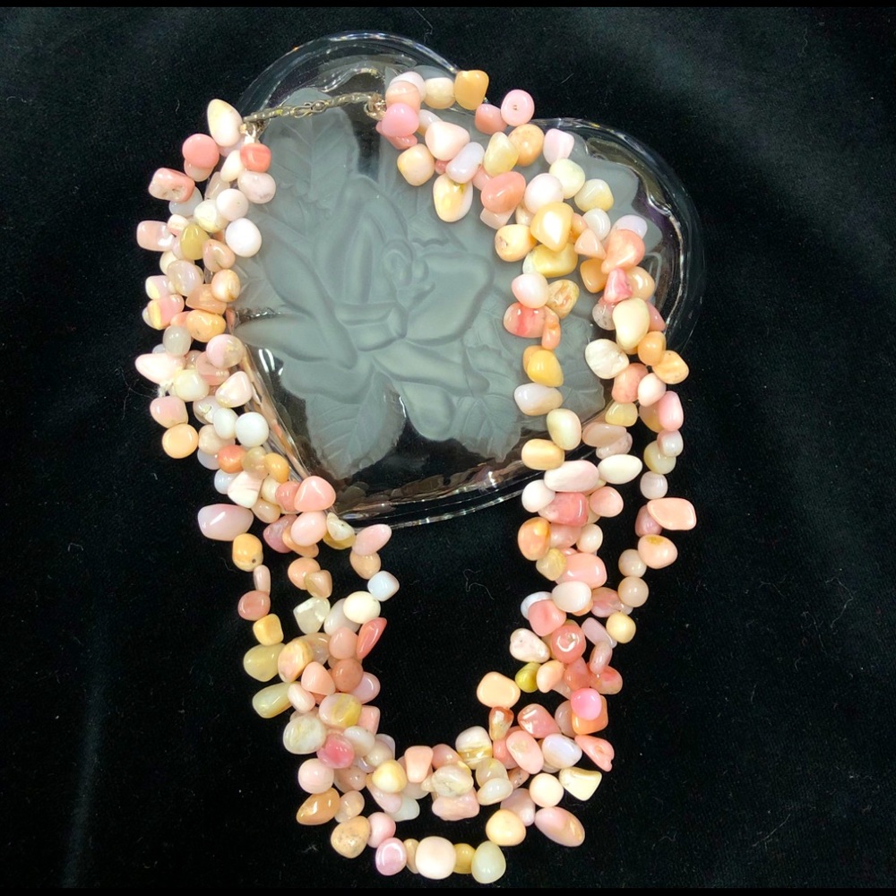 🆕Pink “calming” opal necklace - statement piece